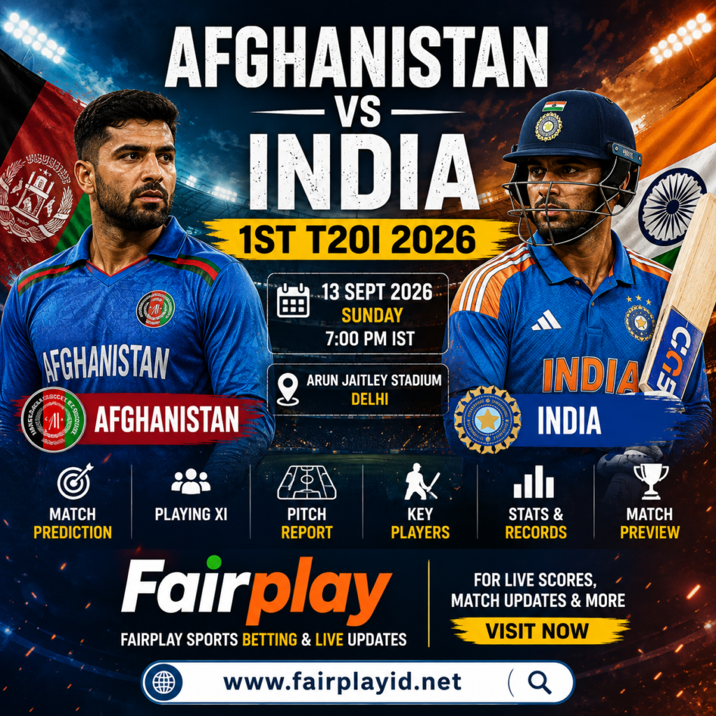 Afghanistan vs India 1st T20I Prediction 2026, Playing XI, Pitch Report & Match Preview