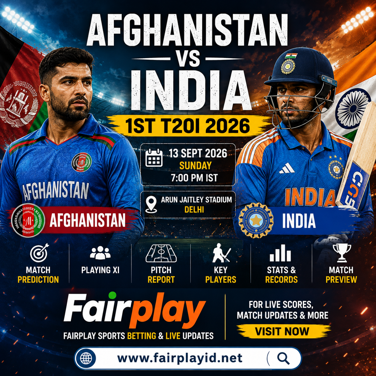 Afghanistan vs India 1st T20I Prediction 2026